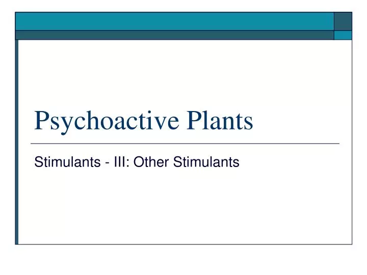 psychoactive plants