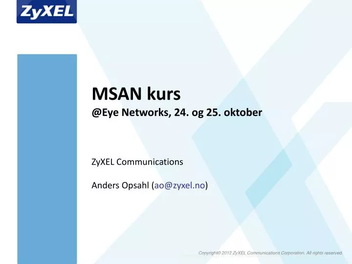 msan kurs @eye networks 24 og 25 oktober
