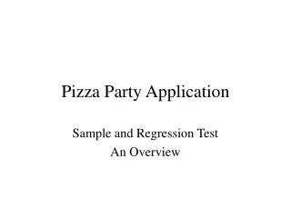 Pizza Party Application