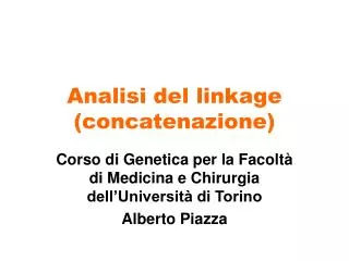 analisi del linkage concatenazione