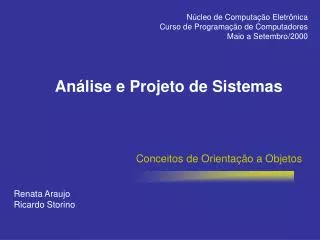 an lise e projeto de sistemas