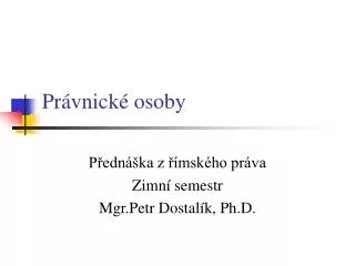pr vnick osoby