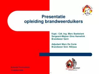 Presentatie opleiding brandweerduikers