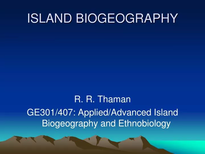 island biogeography