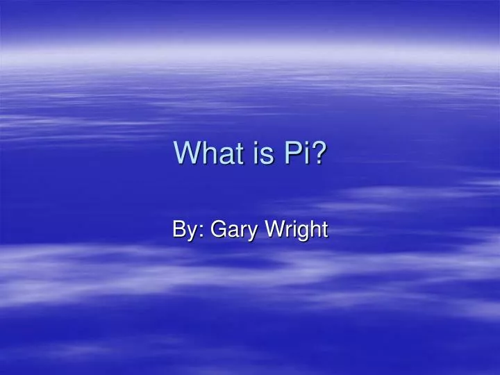 what is pi
