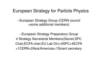 European Strategy for Particle Physics