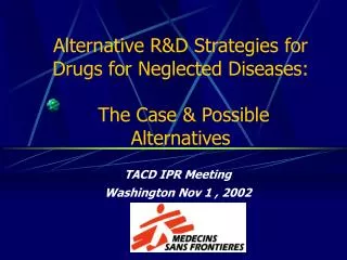 TACD IPR Meeting Washington Nov 1 , 2002