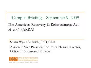 Susan Wyatt Sedwick, PhD, CRA