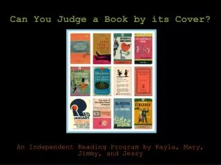 Can You Judge a Book by its Cover?