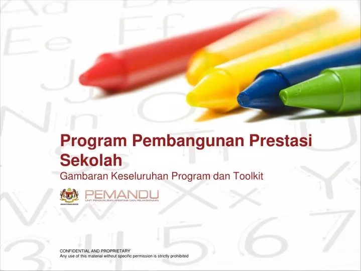program pembangunan prestasi sekolah g ambaran keseluruhan program dan toolkit