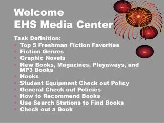 Welcome EHS Media Center