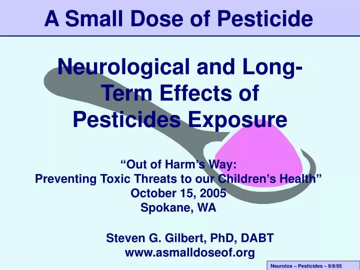 neurological and long term effects of pesticides exposure