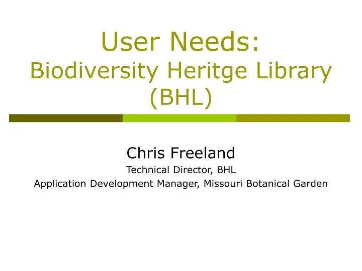 user needs biodiversity heritge library bhl