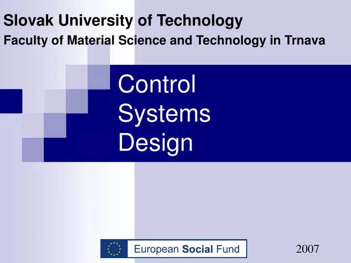 control systems design