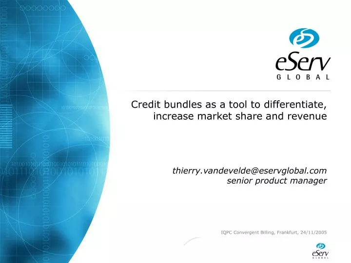 credit bundles as a tool to differentiate increase market share and revenue