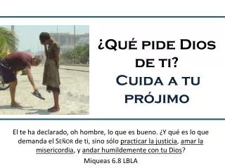 qu pide dios de ti cuida a tu pr jimo
