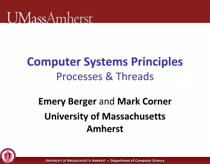computer systems principles processes threads