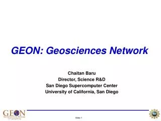 GEON: Geosciences Network