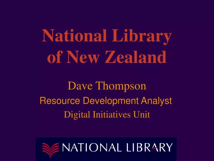 national library of new zealand
