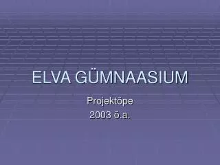 elva g mnaasium