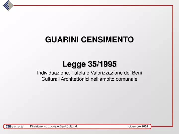 guarini censimento