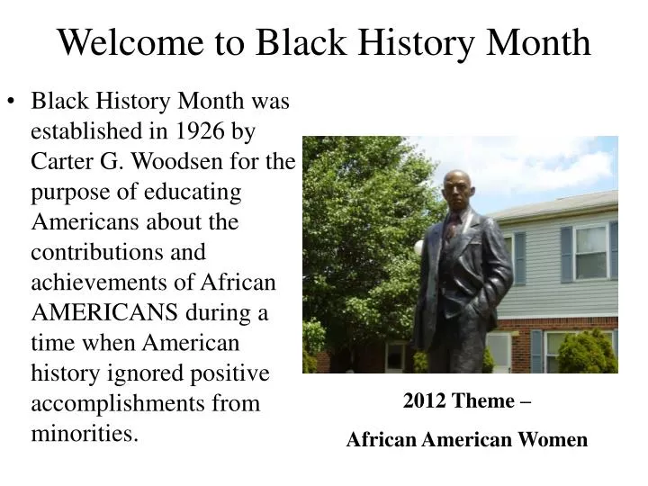 welcome to black history month
