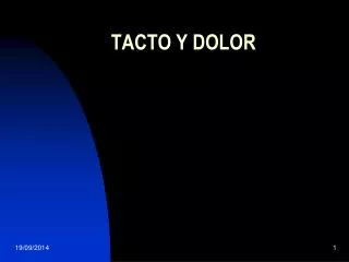 tacto y dolor