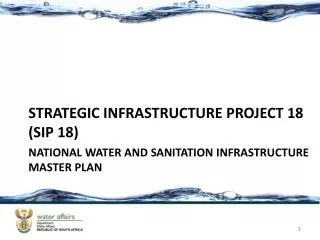 National water and sanitation infrastructure master plan