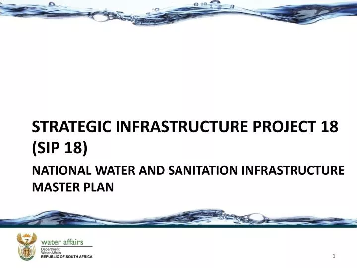 national water and sanitation infrastructure master plan