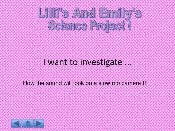 i want to investigate