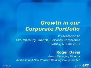 Growth in our Corporate Portfolio