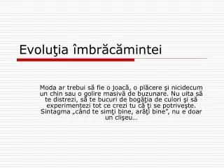 evolu ia mbr c mintei