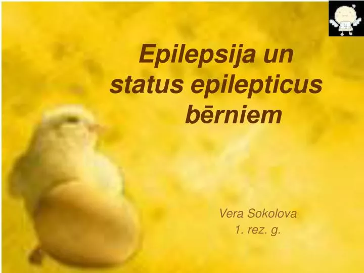epilepsija un status epilepticus b rniem