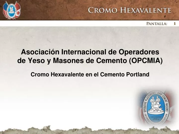 asociaci n internacional de operadores de yeso y masones de cemento opcmia