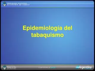 epidemiolog a del tabaquismo