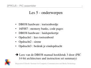 les 5 onderwerpen
