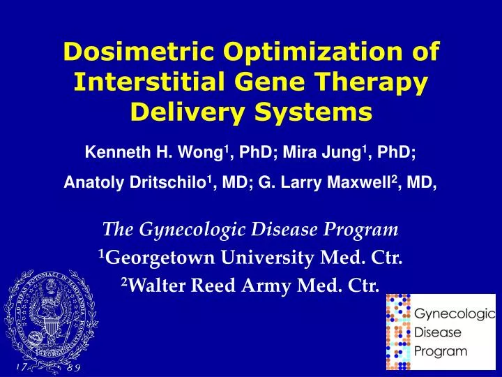 dosimetric optimization of interstitial gene therapy delivery systems