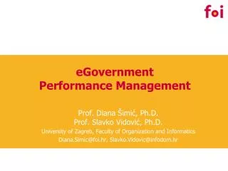 eGovernment Performance Management