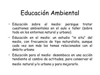 educaci n ambiental