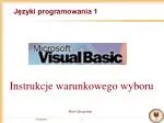 Języki programowania 1 - slide 1