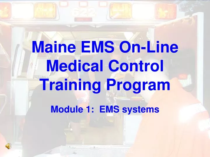 maine ems on line medical control training program