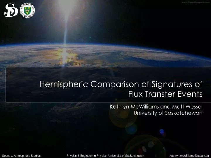 hemispheric comparison of signatures of flux transfer events