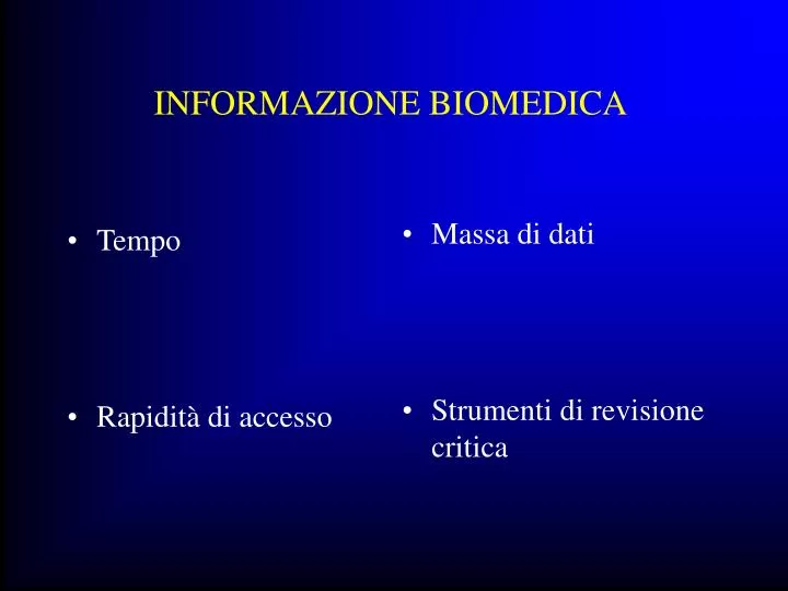 informazione biomedica