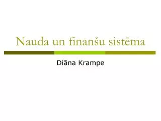 nauda un finan u sist ma