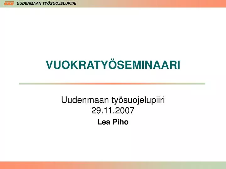 vuokraty seminaari