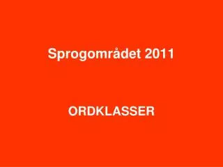 sprogomr det 2011