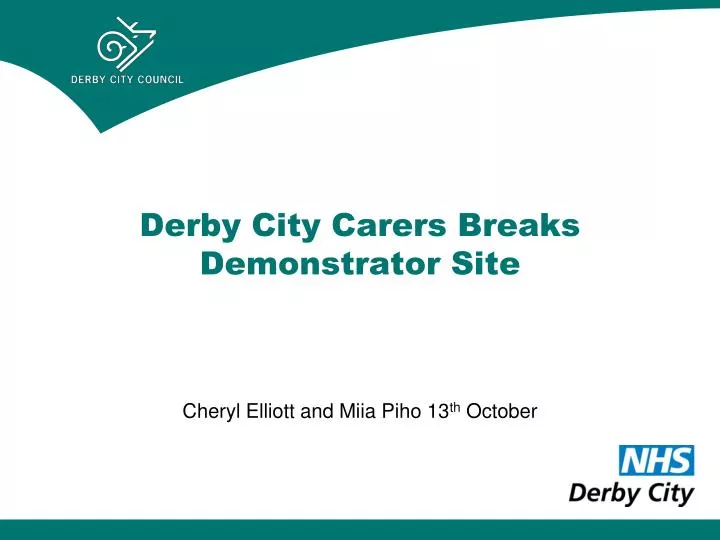derby city carers breaks demonstrator site