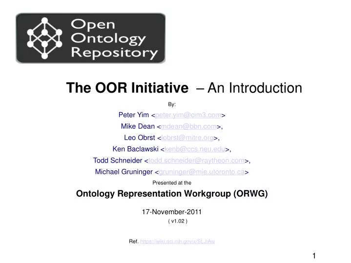 the oor initiative an introduction