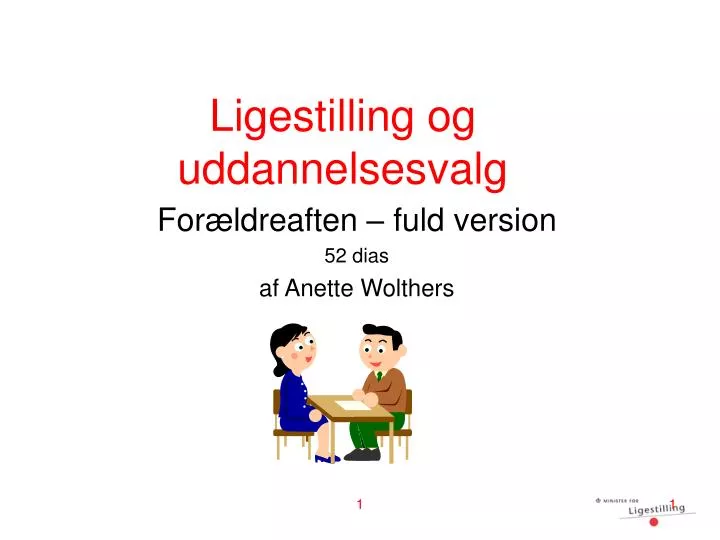 ligestilling og uddannelsesvalg