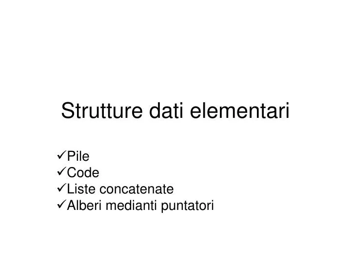 strutture dati elementari